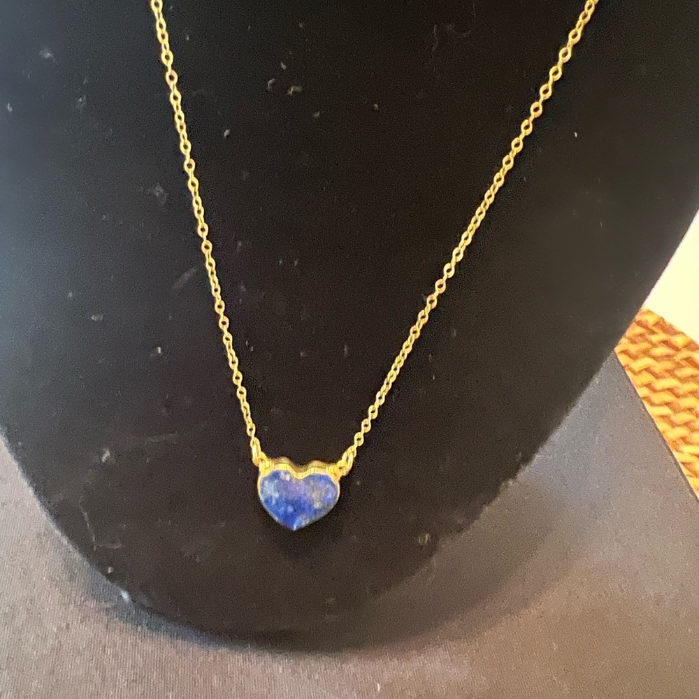 Blue Lapis Heart Necklace - Picture 2 of 7